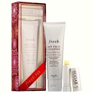 Fresh Fix Soy Face Cleanser & Sugar Advanced Therapy Lip Treatment - Limited Edition Set