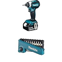 Makita DTD153RTJ Cordless Impact Wrench 18 V / 5.0 Ah / 170 Nm 2 Batteries + Charger in MAKPAC + Torsion Bit Set 11 Pieces