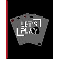 8 X 10 Black & Red Lets Play Notebook & Journal