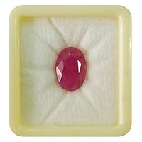 5.25 Ratti / 4.45 Carat Manik Stone Certified Natural Burma Ruby Loose Gemstone for Men And Women