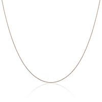 jewellerybox Rose Gold Dipped Sterling Silver Fine Diamond Cut Chain 16-22 Inches