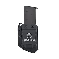 Tactical IWB OWB Magazine Carrier Belt Clip Mag Holder for Glock,Ruger,S&W,M&P,SIG Sauer,H&K,Walther,Taurus,IWI,Hellcat,CZ,Springfield,Colt,Beretta 9mm .40 .45ACP Single Stack Double Magazine