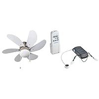 Bestron Ceiling Fan with Lighting, 3 Speed Levels & Large Wingspan of Diameter 75 cm, 50 W, Colour: Maple/White & Westinghouse Lighting 78095 Infrared Remote Control