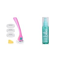 Billie Razors for Women Shave Kit with 4 Refills + Ingrown Hair Spray