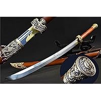 Swords Nice Handmade Chinese Saber Sword Broadsword Sharp 1095High Carbon Steel Blade Draong Phoenix Full Tang