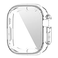 360 Full Soft Clear Cover for Apple Watch Ultra Case 49MM TPU Screen Protector SmartWatch Case for iWatch Serie 49MM Accessories (Color : Transparent, Dial Diameter : 49MM)