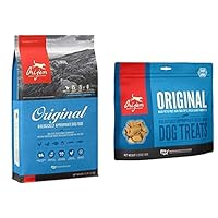 Orijen Dry Dog Food for All Ages, Original, Grain Free, High Protein, Fresh & Raw Animal Ingredients, 25lb + Treats