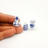 AirAds Dollhouse 1:12 Scale Dollhouse Miniature Porcelain vases (Set 3)