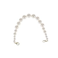 BESTOYARD Purse Clutches Pearl Handle Handbag Accessories Handbag Pearl Strap Short Handle Replacement Chain Strap Wallet White The Chain