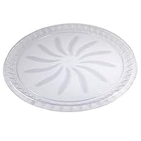 Clear Plastic Swirl Round Tray, (18