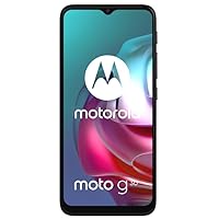 Moto G30 XT2129-2, 4G LTE, International Version (No US Warranty), 128GB, 6GB, Dark Pearl -GSM Global Unlocked (T-Mobile, AT&T, Metro) w/Fast Car Charger Bundle (Pastel Sky)