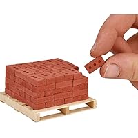 Mini Red Bricks with Pallet, 100 Pack, 1/12 Scale
