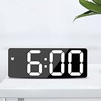 Font Mirror Alarm Clock, Multi-functional LED Clock, Electronic Clock, Battery Outlet Alarm Clock