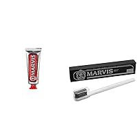 Marvis TSA Approved Cinnamon Mint Toothpaste, 1.3 oz & Soft Toothbrush