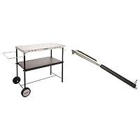 Cuisinart CPT-200 Outdoor BBQ Prep Cart & CCB-399 Pizza Stone Cleaning Brush