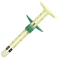 5-in-1 Sewing Craft Ruler with Hem/T-Gauge, Seam Allowance Marker, Button/Pleat Spacer, and Circle Compass by EX ELECTRONIX EXPRESS