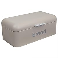 Bread Box for Kitchen Counter Dry Food Storage Container, Bread Bin, Store Bread Loaf, Dinner Rolls, Pastries, Baked Goods & More, Home Kitchen Decor (STONE)