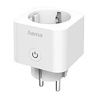 Hama WLAN Socket (Wlan Controlled Socket with Matte Smart Home, Universal, Smart Socket with App and Voice Control, Smart Home Socket as Timer Switch, Radio Socket, 3680 W)