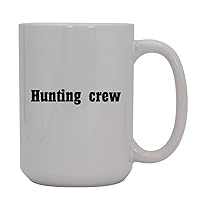 Hunting Crew - 15oz Ceramic White Coffee Mug Cup, White