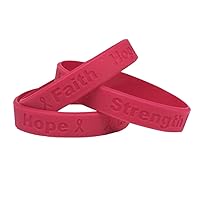25 Red Cardiovascular Disease / Stroke Silicone Awareness Bracelets - Medical Grade Silicone - Latex and Toxin Free - 25 Bracelets - Show Your Support For Cardiovascular Disease / Stroke Awareness