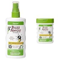 Quantum Health Buzz Away Extreme Insect Repellent DEET Outdoor Mosquito & Tick Bug Spray, Safe for Kids - 4 Ounce + Buzz Away Extreme Insect Repellant Wipes 25 ct