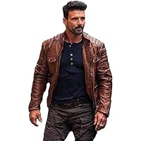 Fashion Boss Level Movie Brown Leather Jacket Frank Grillo Roy Pulver Celebrity Jacket for Men's