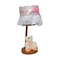 Melody Jane Dollhouse Teddy Bear Bedside Lamp Pink Miniature Nursery Accessory Non Working