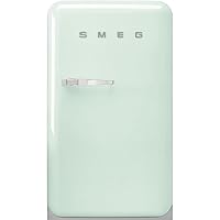 Smeg FAB32 50's Retro Style Aesthetic Bottom Freezer Refrigerator with  11.17 Cu Total Capacity, Adjustable Glass Shelves 24-Inches, Pastel Green  Right