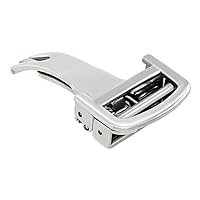 Ewatchparts 16MM DEPLOYMENT STRAP LEATHER BAND BUCKLE CLASP FIT CARTIER CALIBRE BUCKLE STEEL