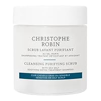 Christophe Robin Cleansing Purifying Scrub with Sea Salt for Oily and Itchy Scalp Detox 75ml (Low Dioxane) 2024 Edition