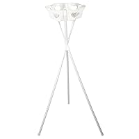 Flower Display Stand Tripod Flower Stand Decorative DIY 46inch Floral Stand with Heart Pattern Balloon Plant Rack for Indoor Outdoor Wedding Accessories, White Flower Display Stand
