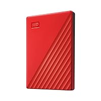 Western Digital 1TB My Passport Portable External Hard Drive with password protection and auto backup software, Red - Western DigitalBYVG0010BRD-WESN