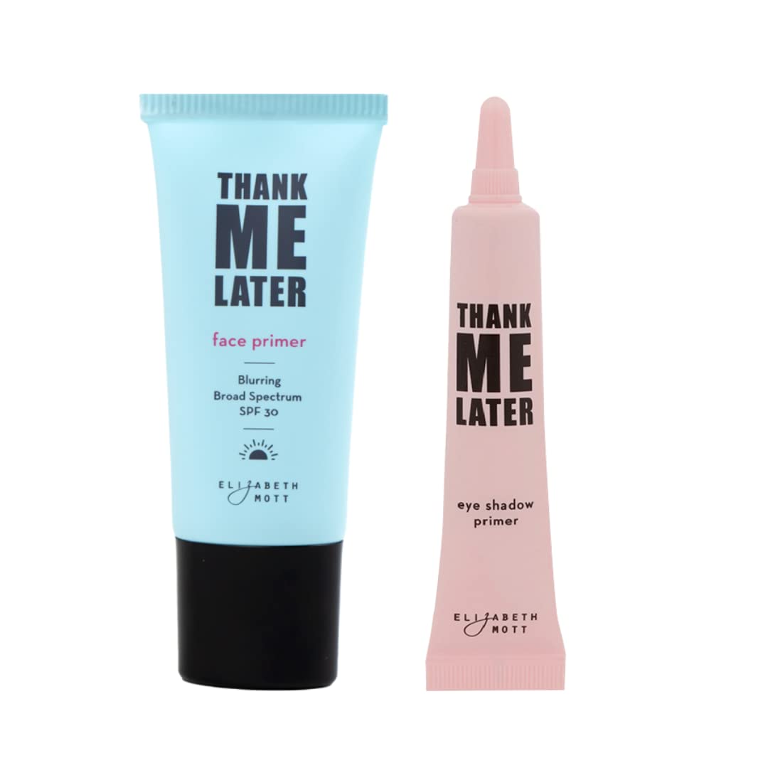 Elizabeth Mott | Thank Me Later Eye Primer AND Blurring Face Primer with SPF30 Set | Cruelty-Free and Paraben-Free