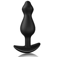 Anal Plug, Silicone Anal Beads Butt Plug for Comfortable Long-Term Wear Sex Toy Prostate Massager with Narrow Flared Base & Long Neck for Men Women TJIJP