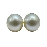 12.25 MM Size (Approx.) AA Luster Loose Pearl Cream Color Round Shape Pearl Beads Natural Real South Sea Pearl Personalize Gift