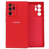 for Samsung Galaxy Note 20 Ultra 5G Note20 Note20 Ultra Case Camera Protection Soft Silicone Cover Silky Touch Protective Shell,red,for Note 20