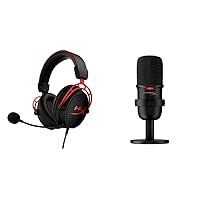 HyperX Cloud Alpha - Gaming Headset, Dual Chamber Drivers, Legendary Comfort, Aluminum Frame, Detachable Microphone & SoloCast – USB Condenser Gaming Microphone