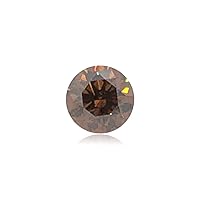 GIA Certified Natural Fancy Dark Orangy Brown (1pc) Loose Diamond - 0.82 Cts - 5.65-5.69x3.84 mm SI2 Clarity Round Brilliant