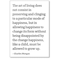 The Art of Living Does not Consist in preser... - Charles Morgan Quotes Fridge Magnet, White