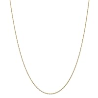 14k Gold 1.15mmcarded Cable Rope Chain Necklace Jewelry Gifts for Women - Length Options: 16 18 20 22 24