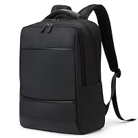 Travel Backpack Men Women Shoulder Bag Simple Business Casual Bag (Black)