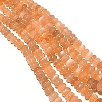Orange Moonstone Rondelles, 6mm to 12mm Rondelle Beads, 17 Inch Strand