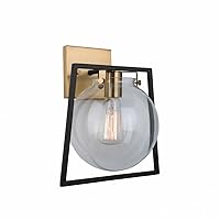 Artcraft Lighting AC11602VB Transitional One Light Wall Sconce from Bridgetown Collection in Brass Finish, 9.00 inches