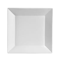 CAC China KSE-9 Kingsquare 9-1/4-Inch Super White Porcelain Square Plate, Box of 24