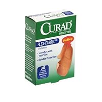 Curad Flex-Fabric, 3/4 Inches X 3 Inches bandages, 30 count