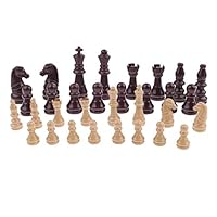 Chess Set Plastic Chess Pieces, Replacement Chessmen Figure Figurine Pawns for Strategy Board Games, 32pcs Complete Set Chess Game Board Set
