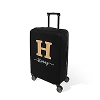 Personalize Suitcase Cover with Initial Name, Custom Scratch-Resistant Luggage Cover for Women Men, Elastic Fit for 18-32 Inch Suitcases, Ideal Gift for Travelers