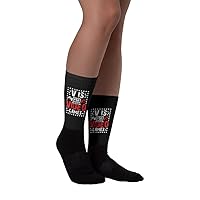 V is for Video Games Valentines Day Retro Console Sublimated Socks Black