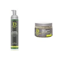 Design Essentials Curl Enhancing Mousse, Almond and Avocado Collection,10 Ounce & Natural,Almond & Avocado Honey Curl Forming Custard, 12 Ounce