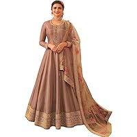 Indian Pakistani Special Designer Wear Stitched Long Anarkali Gown Dupatta Suits